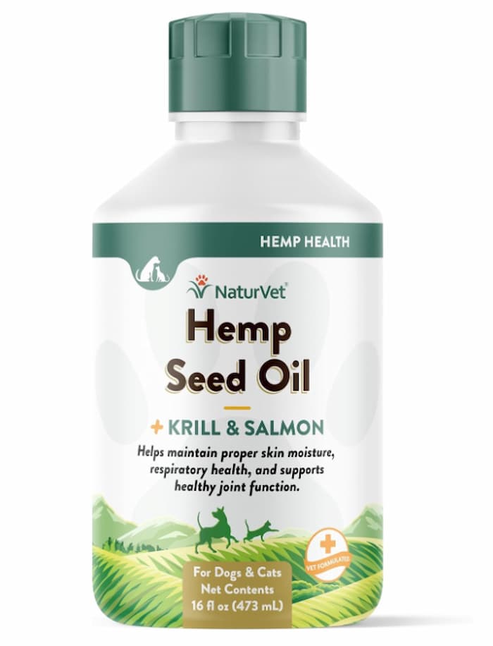 Hemp seed oil for dogs bottle